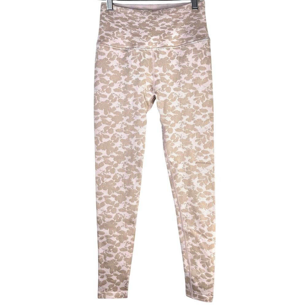Spiritual Gangster Pink/Tan Love Sculpt Jacquard High Rise Leggings Women's M/L